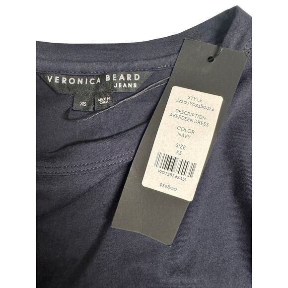 Veronica Beard Navy Blue Aberdeen Cotton Dress Size XS - Picture 4 of 9
